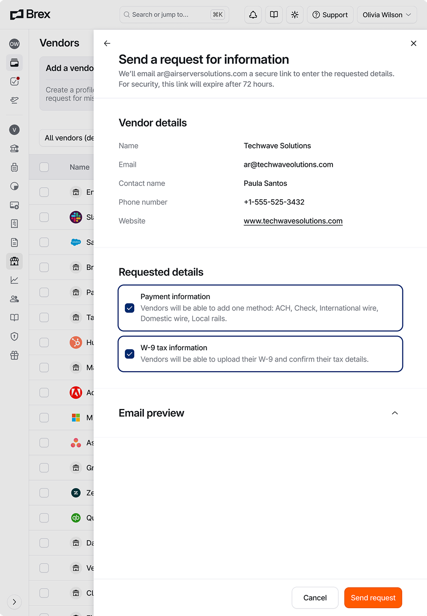 Send request flow